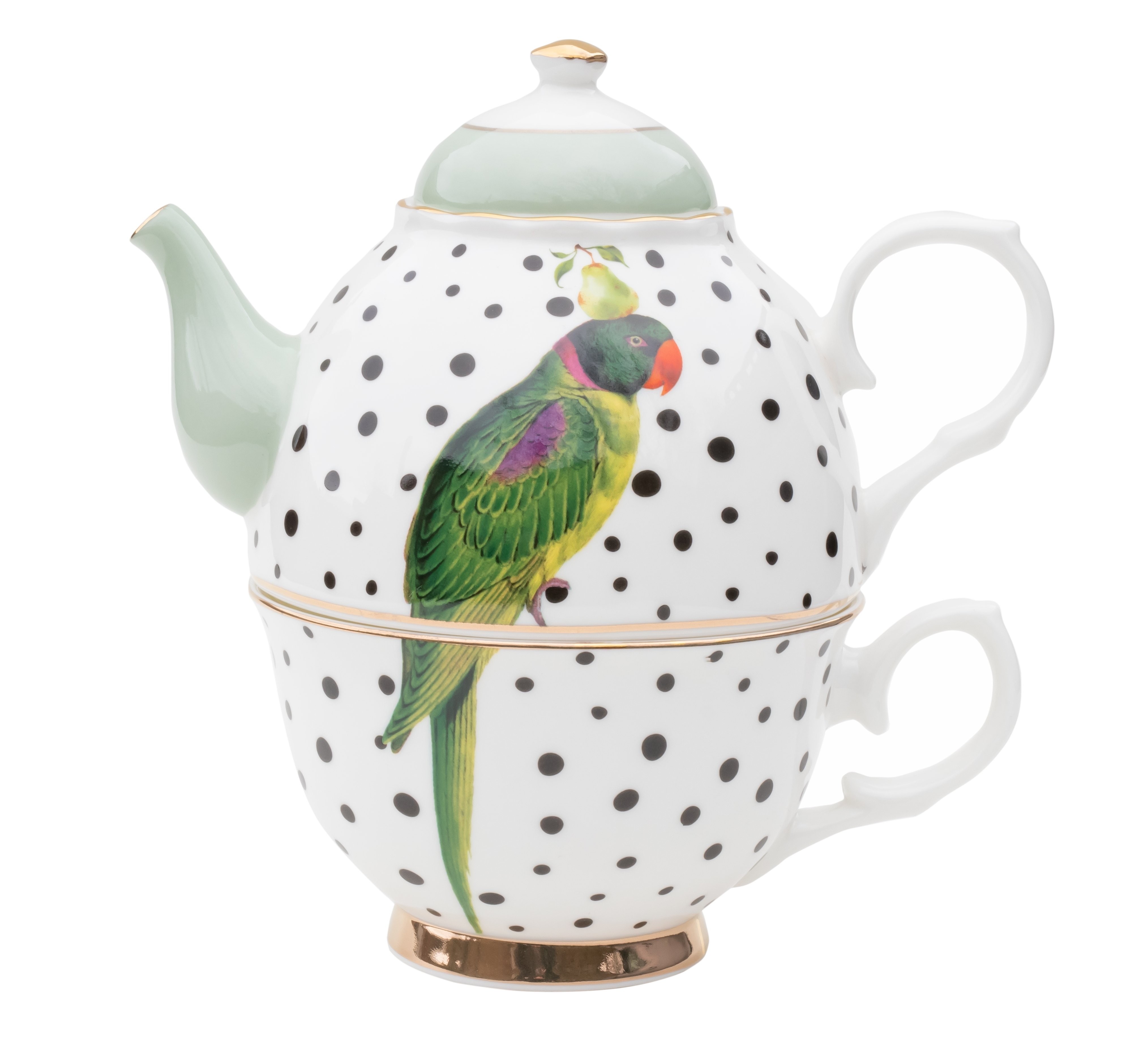 Tea for One Parrot Polka Dots A22018003