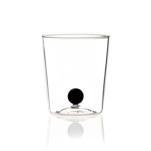 Set 6 Bicchieri Acqua Bottone Tumbler Black 72017006