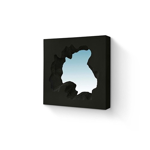 Specchio Broken Square Mirror Black G30200
