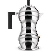 Caffettiera espresso 3 tazze Alluminio Nero Pulcina MDL02/3 B