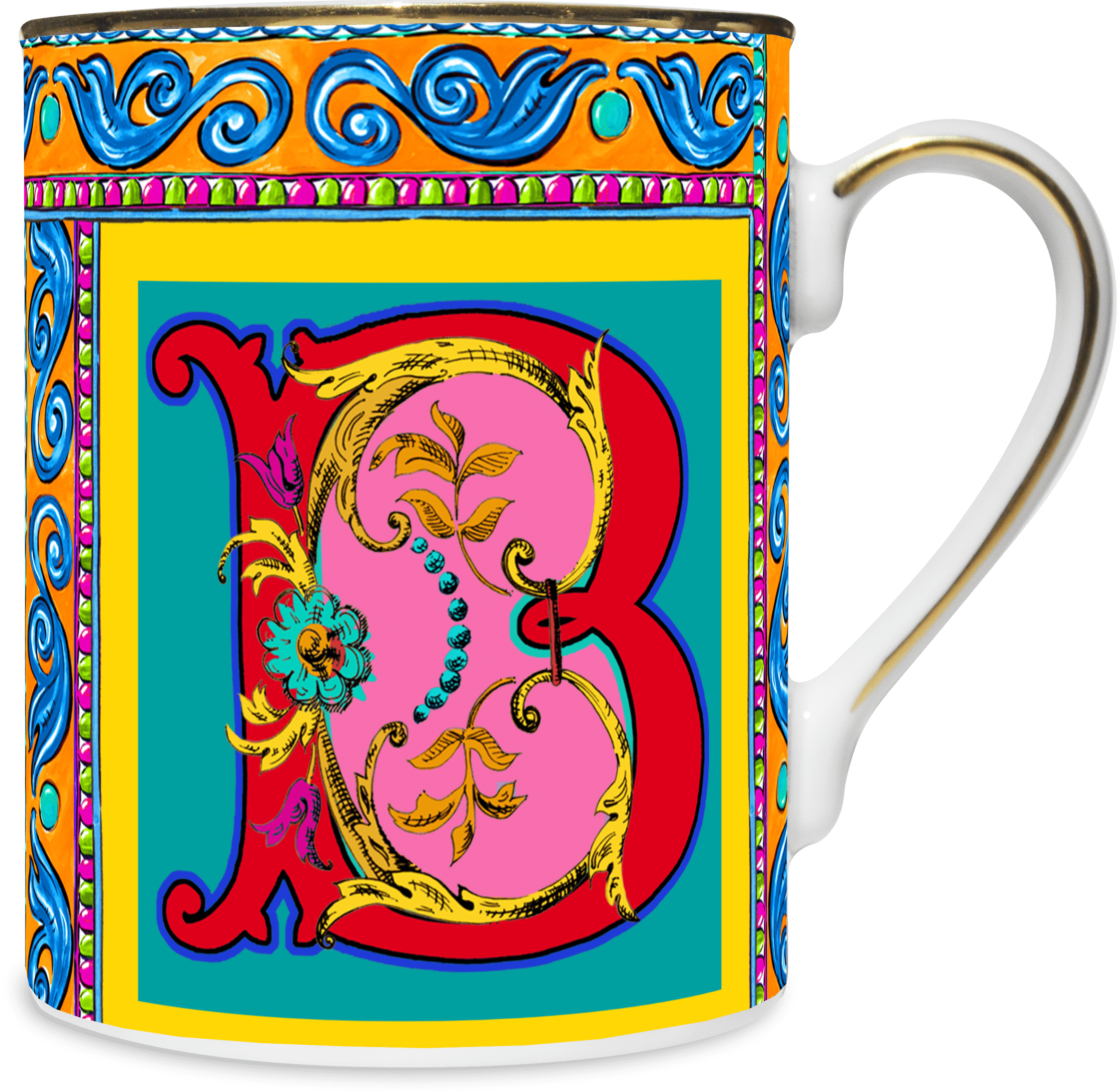 Mug Porcellana Ortigia Alphabet B