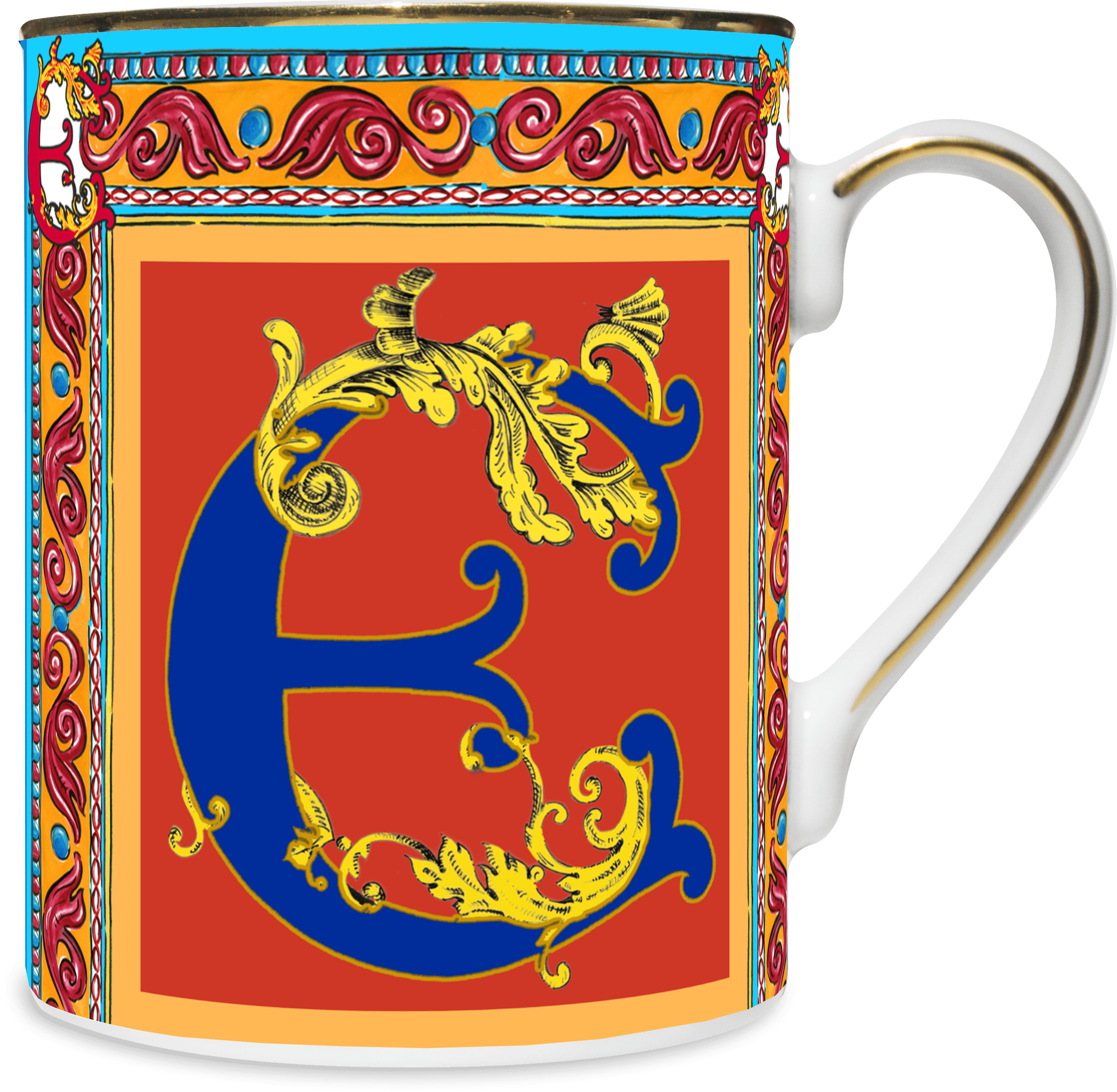 Mug Porcellana Ortigia Alphabet E