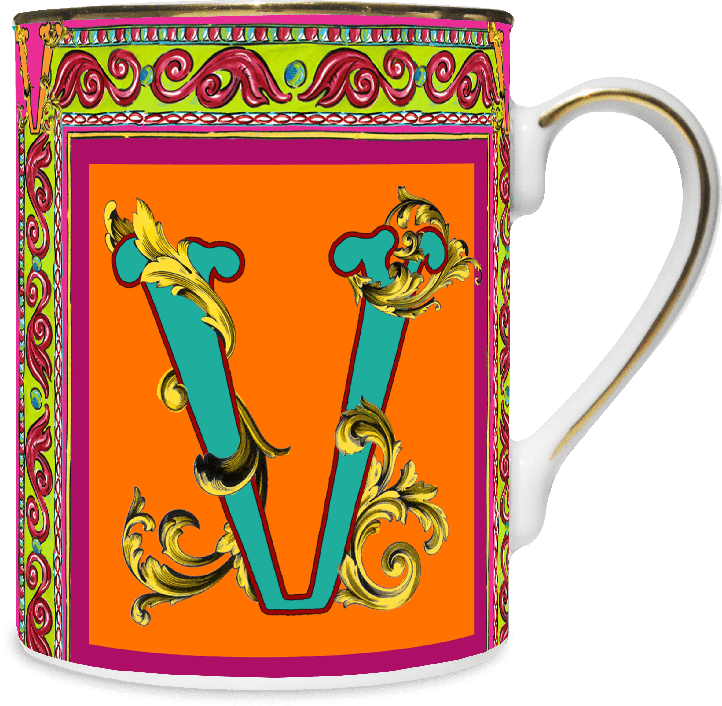 Mug Porcellana Ortigia Alphabet V