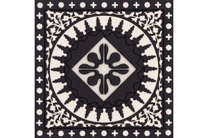 Sottobicchieri Mosaic Black & White 2Pcs COA992062