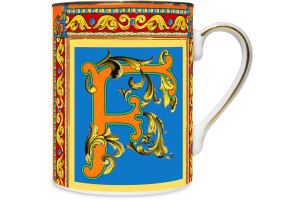 Mug Porcellana Ortigia Alphabet F